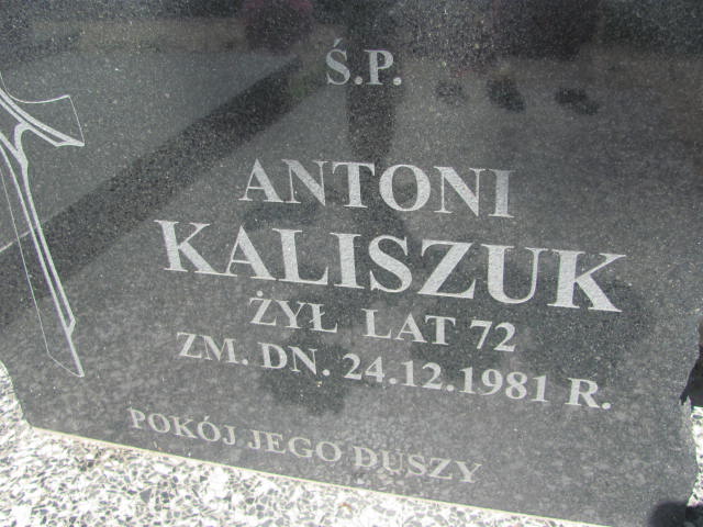 Antoni Kaliszuk 1909 Wohyń - Grobonet - Wyszukiwarka osób pochowanych