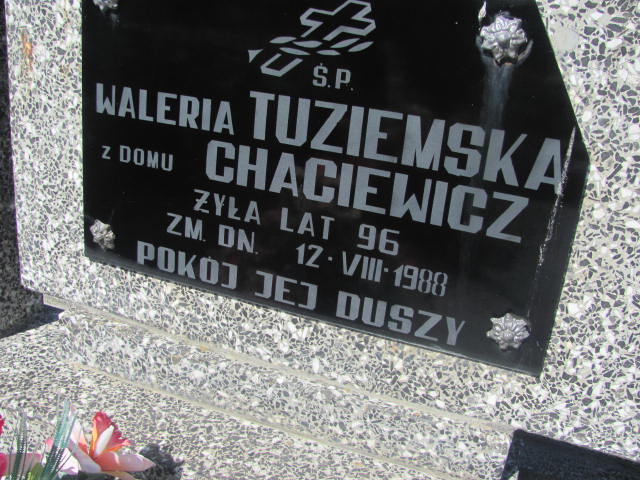 Waleria Tuziemska 1892 Wohyń - Grobonet - Wyszukiwarka osób pochowanych