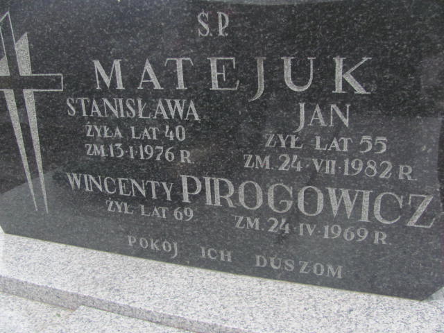 Jan Matejuk 1927 Wohyń - Grobonet - Wyszukiwarka osób pochowanych
