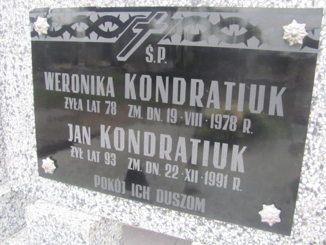 Jan Kondratiuk 1898 Wohyń - Grobonet - Wyszukiwarka osób pochowanych