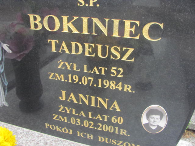 Tadeusz Bokiniec 1932 Wohyń - Grobonet - Wyszukiwarka osób pochowanych