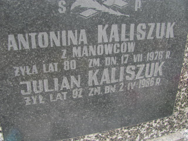 Julian Kaliszuk 1894 Wohyń - Grobonet - Wyszukiwarka osób pochowanych