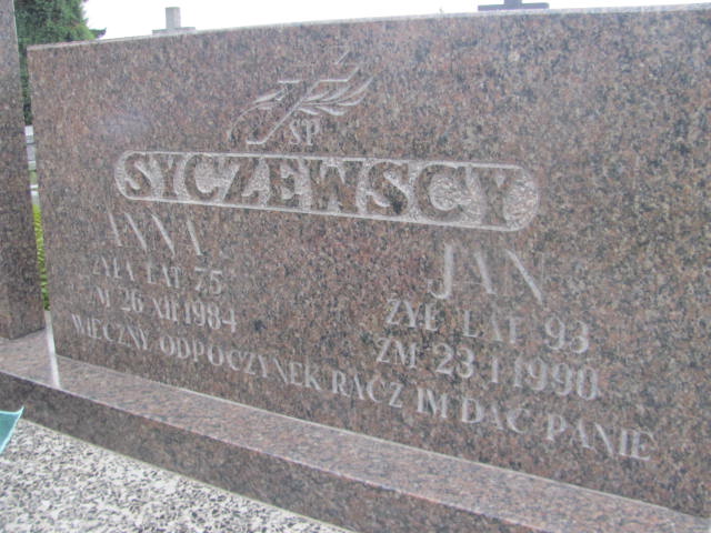 Anna Syczewska 1909 Wohyń - Grobonet - Wyszukiwarka osób pochowanych