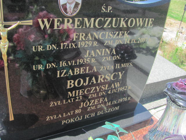 Franciszek Weremczuk 1929 Wohyń - Grobonet - Wyszukiwarka osób pochowanych