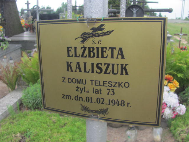 Elżbieta Kaliszuk Wohyń - Grobonet - Wyszukiwarka osób pochowanych