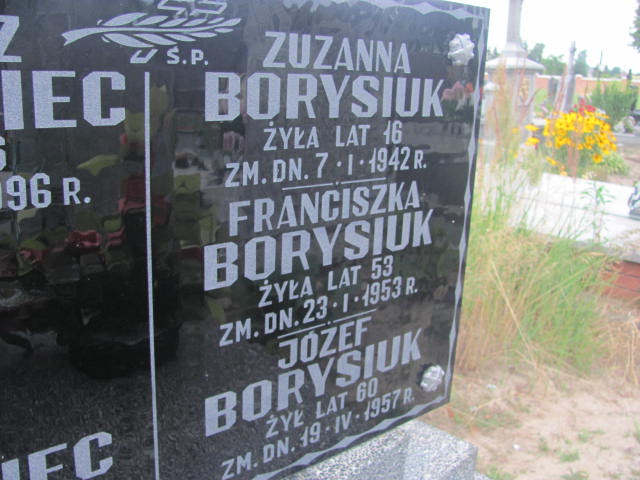 Zuzanna Borysiuk Wohyń - Grobonet - Wyszukiwarka osób pochowanych