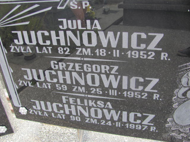 Julia Juchnowicz  Wohyń - Grobonet - Wyszukiwarka osób pochowanych