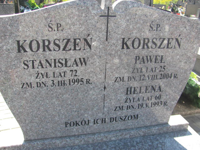 Paweł Korszeń 1979 Wohyń - Grobonet - Wyszukiwarka osób pochowanych